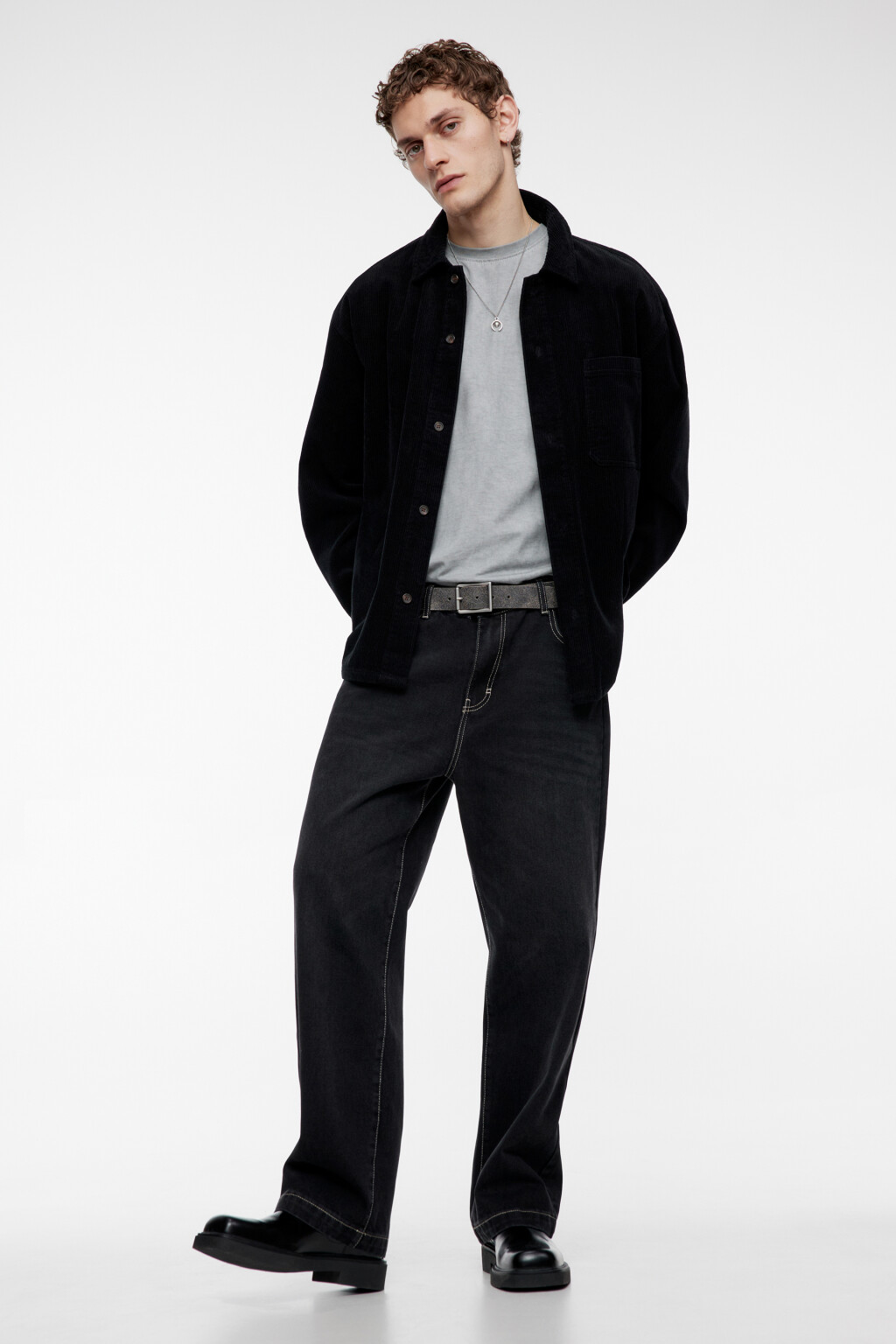 Джинсы wide широкие удлиненные со средней посадкой - цвет серый - 5