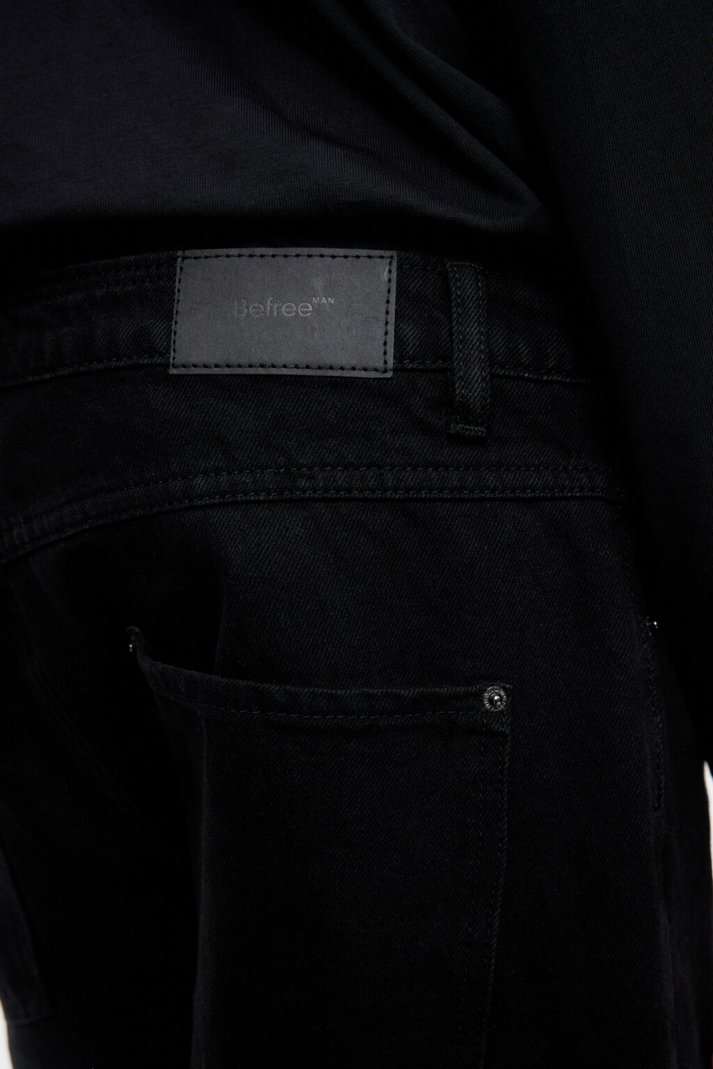 Джинсы wide широкие удлиненные со средней посадкой - цвет черный - 6