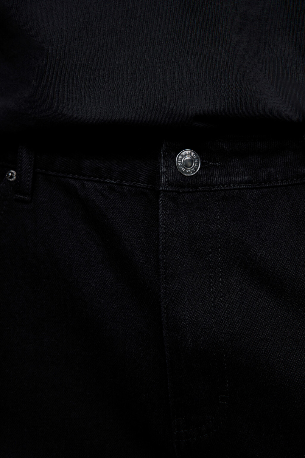 Джинсы wide широкие удлиненные со средней посадкой - цвет черный - 7