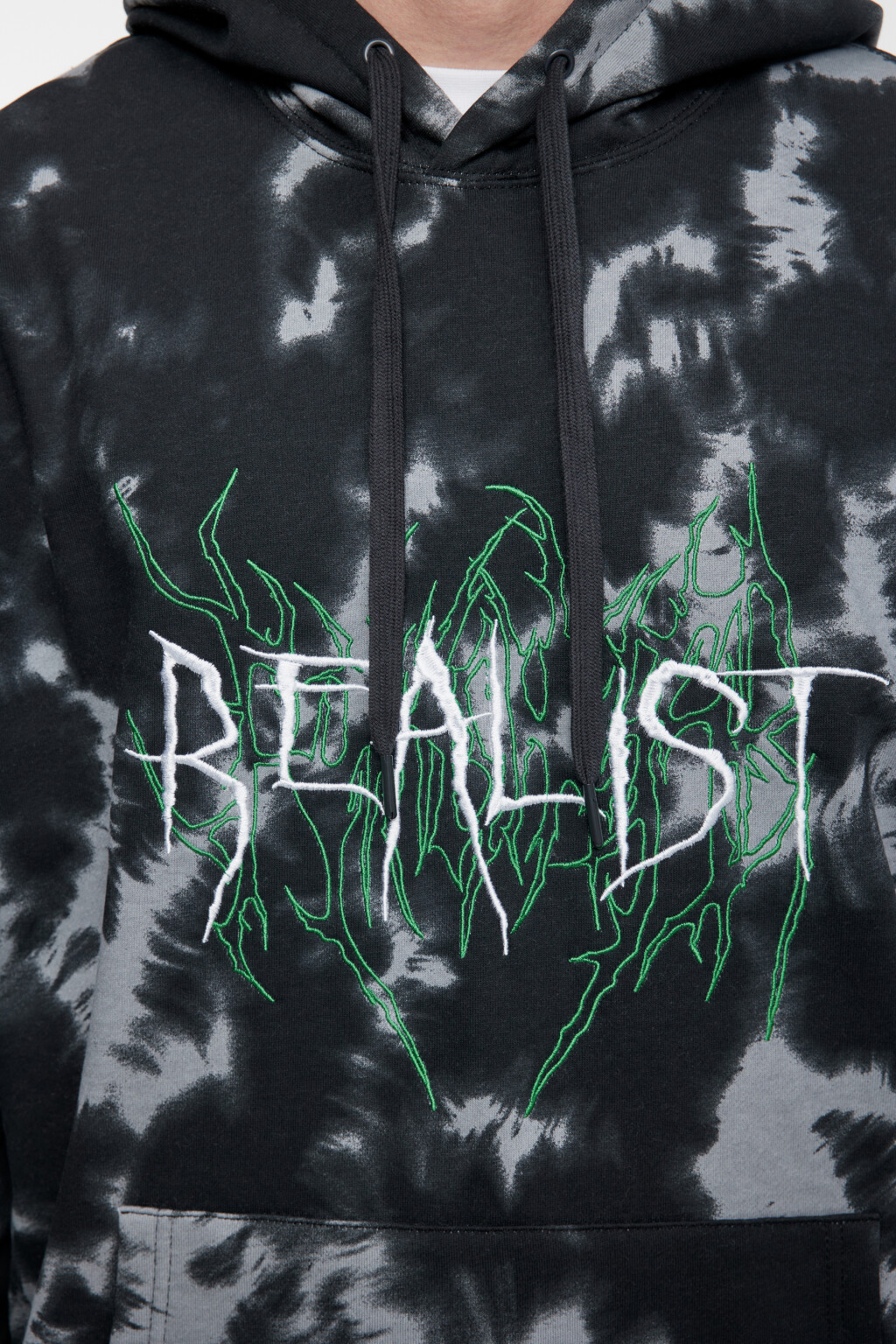 Худи oversize с вареным эффектом и принтом - цвет черный - 6