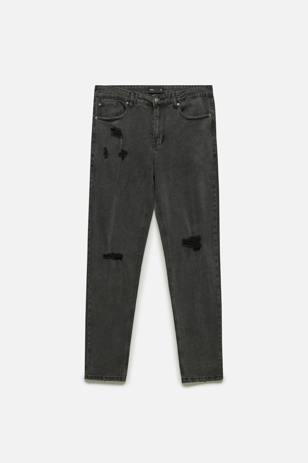 Джинсы скинни облегающие с рваными коленями - цвет серый - 8