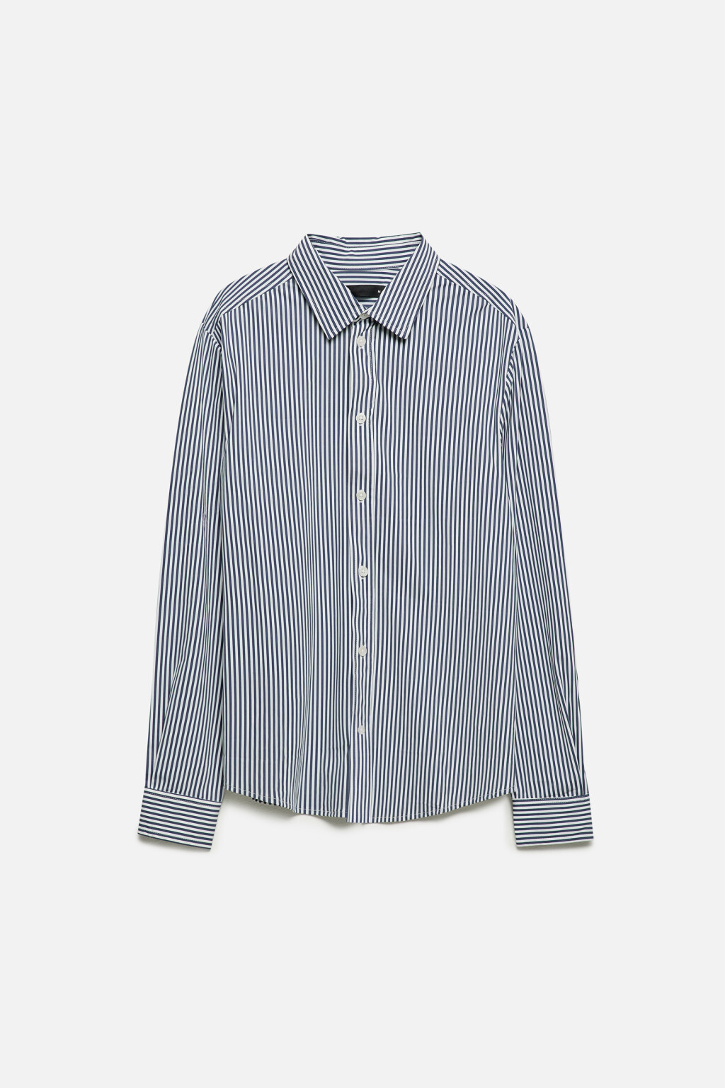Рубашка классическая с принтом в полоску - цвет синий - 8