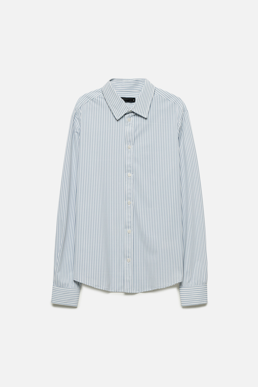 Рубашка классическая с принтом в полоску - цвет голубой - 8