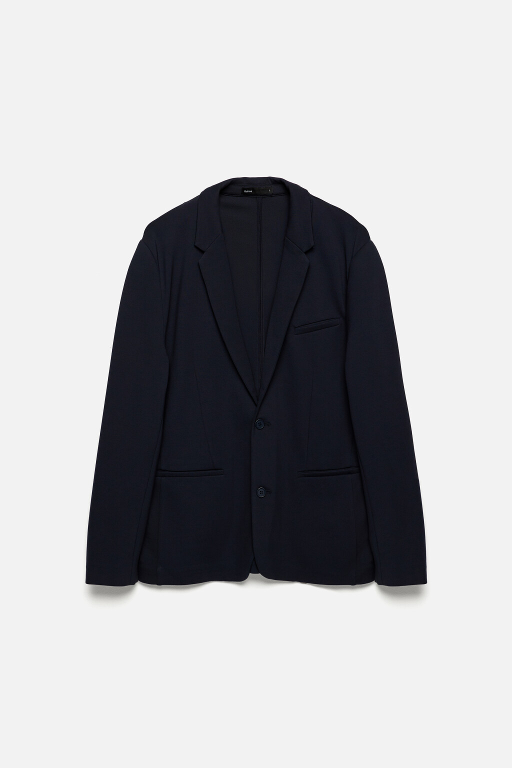 Пиджак приталенный с прорезными карманами - цвет синий - 1