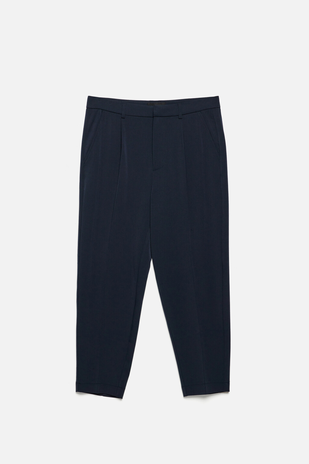Брюки прямые костюмные со средней посадкой - цвет синий - 9