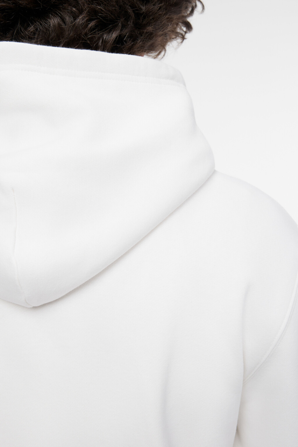 Худи oversize хлопковая с флисовым утеплением - цвет белый - 8