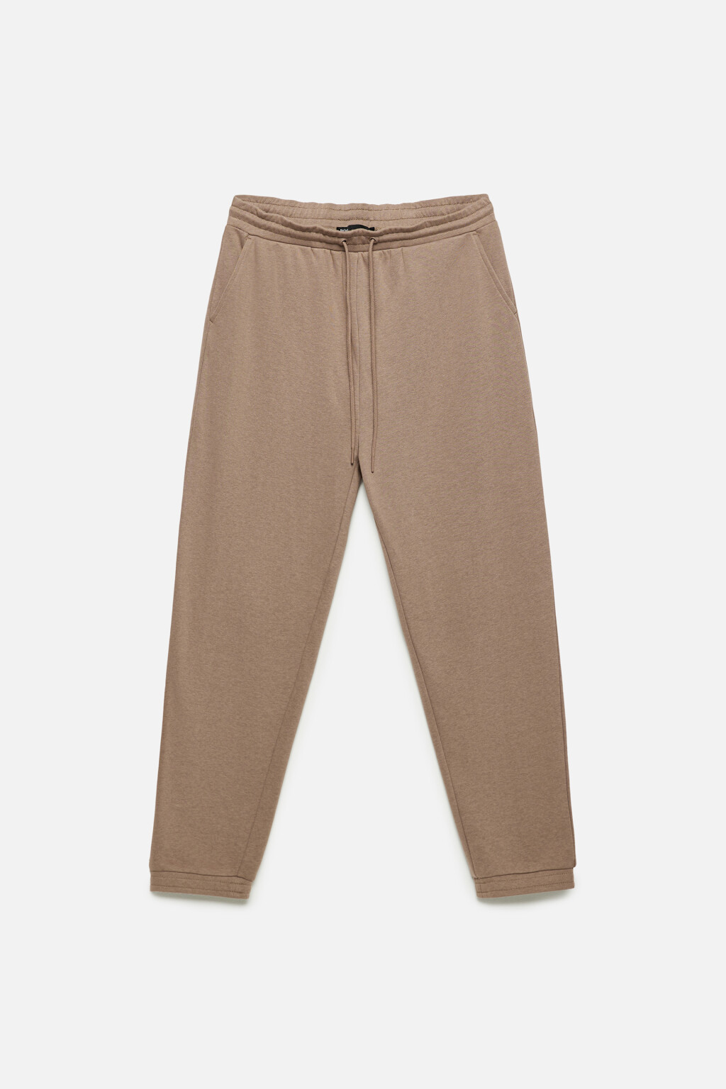 Брюки-джоггеры трикотажные с флисовым утеплением - цвет коричневый - 7