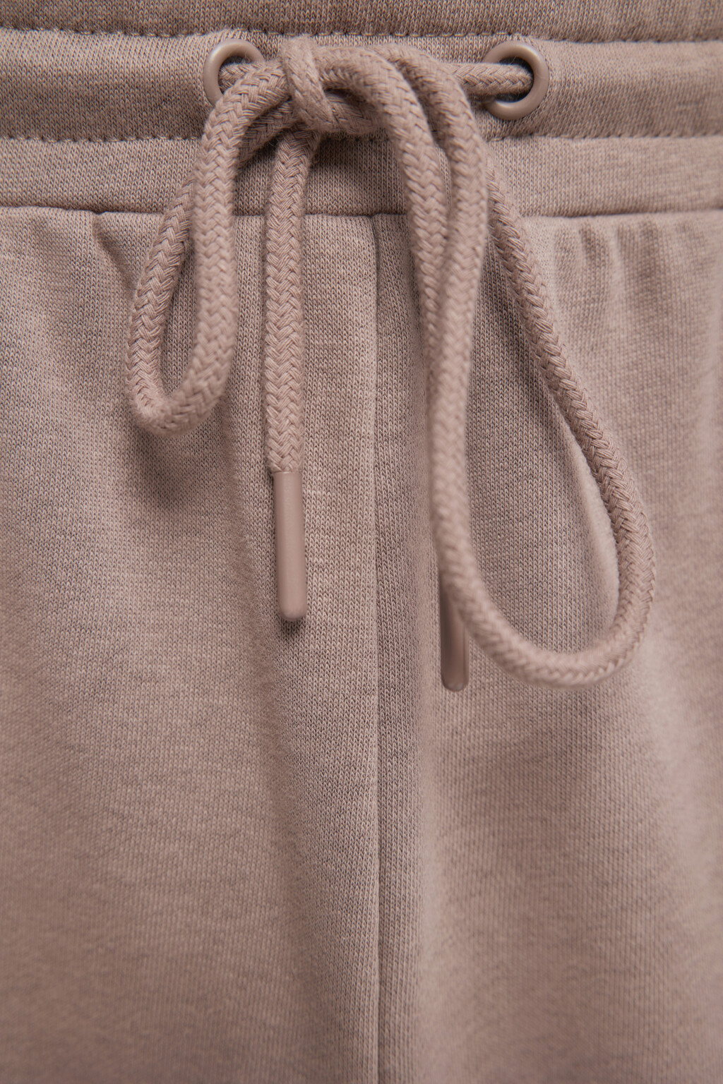 Брюки-джоггеры трикотажные с флисовым утеплением - цвет коричневый - 5