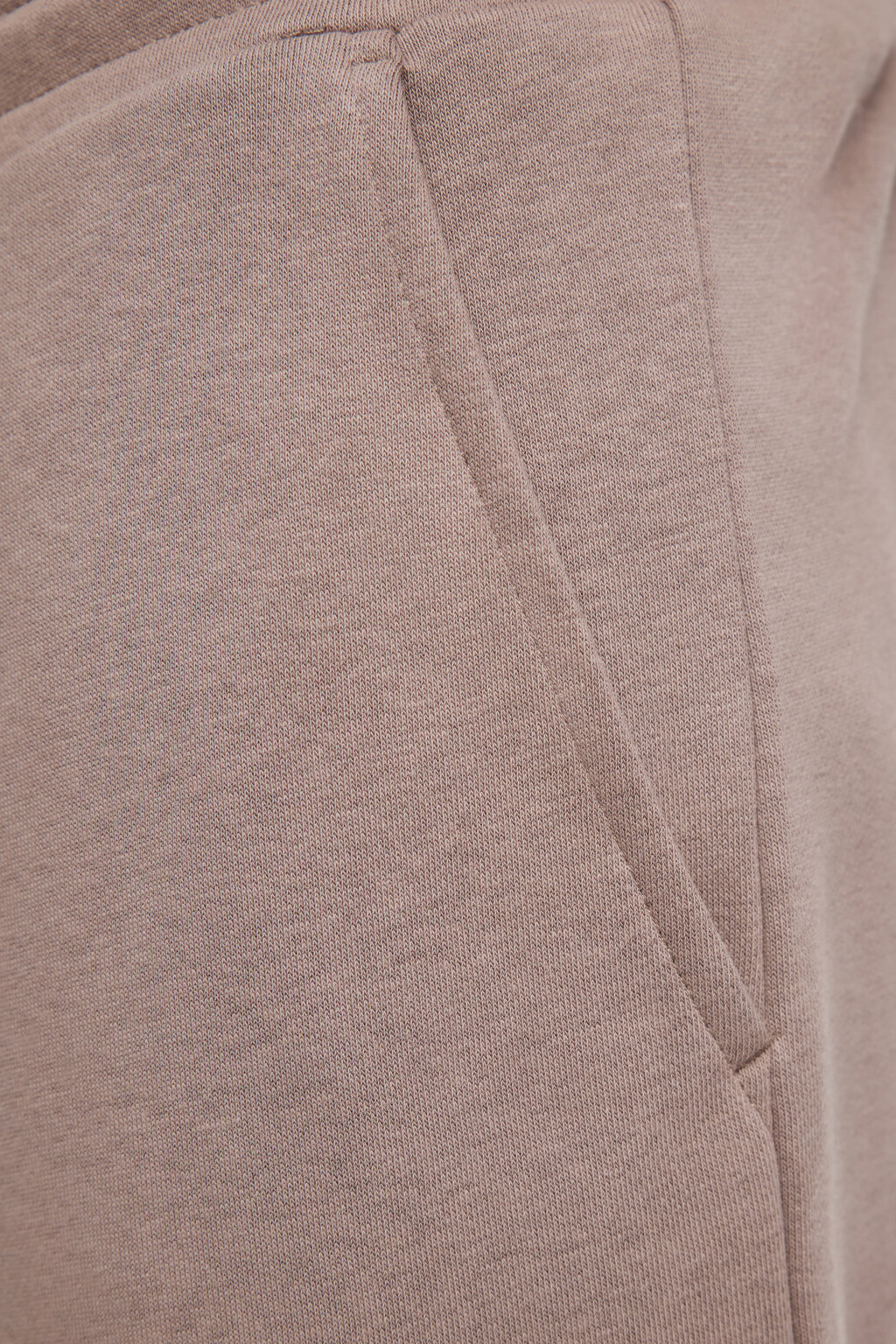 Брюки-джоггеры трикотажные с флисовым утеплением - цвет коричневый - 6