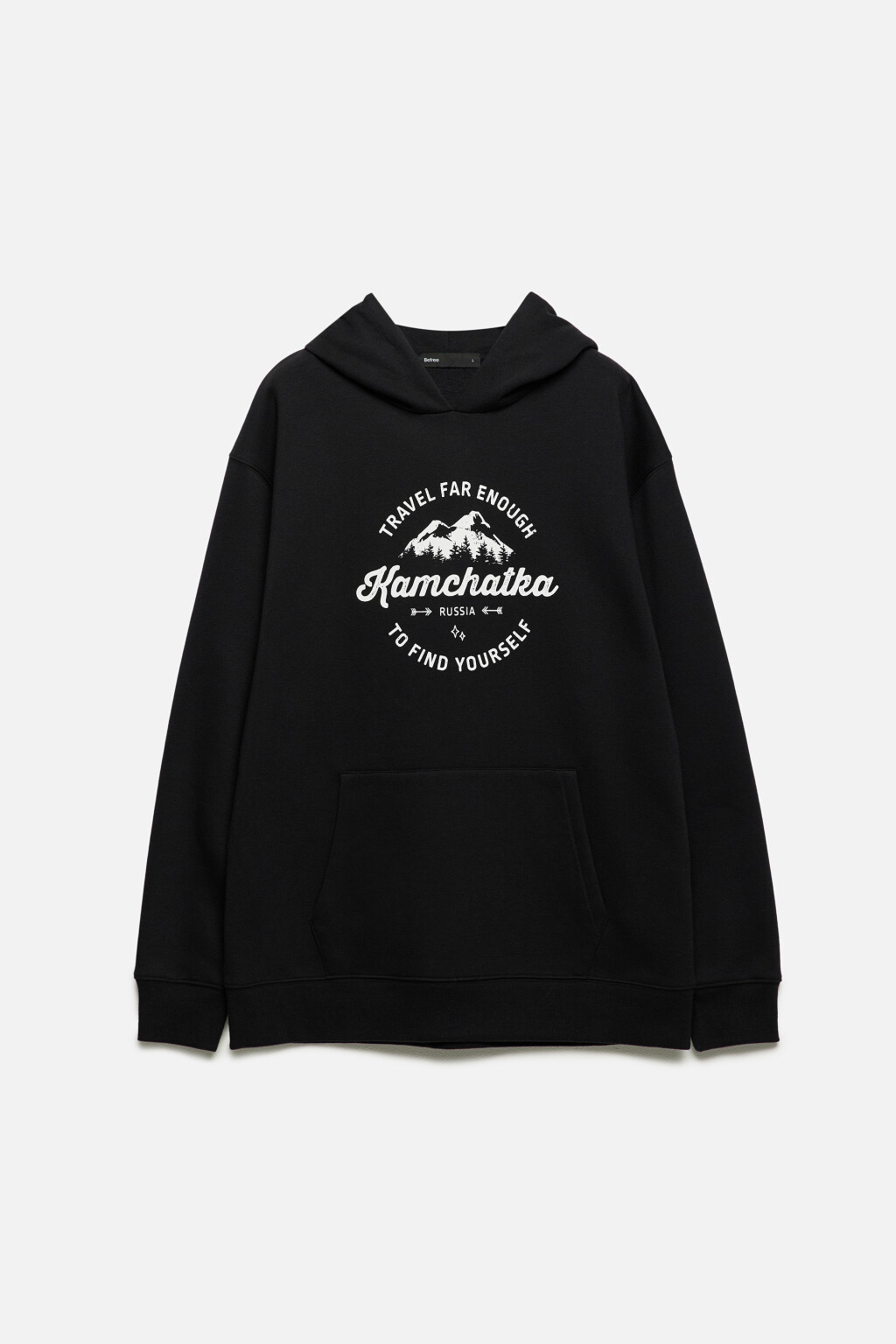 Худи oversize утепленная с принтом и надписью - цвет черный - 9