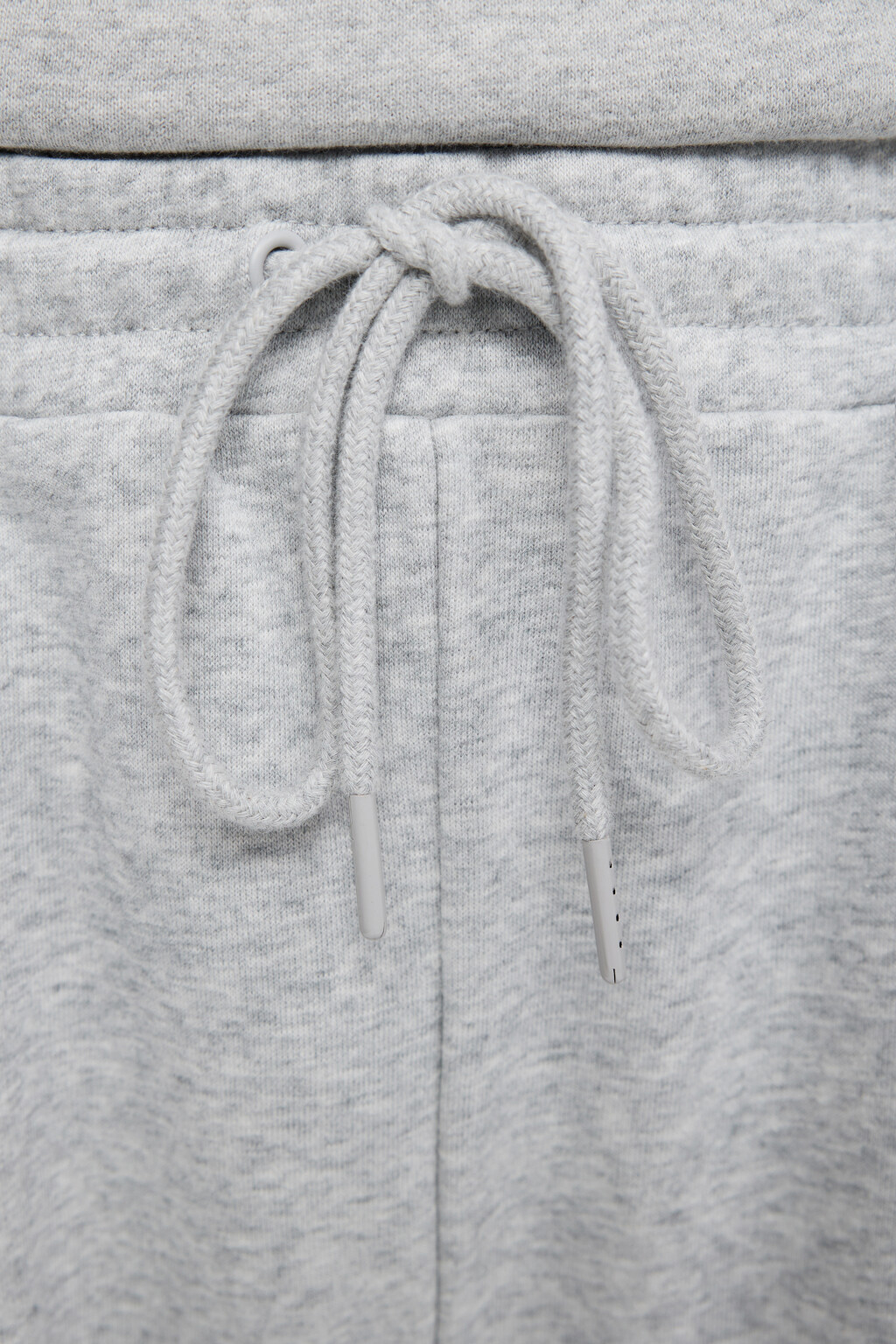 Брюки-джоггеры трикотажные с флисовым утеплением - цвет серый - 5