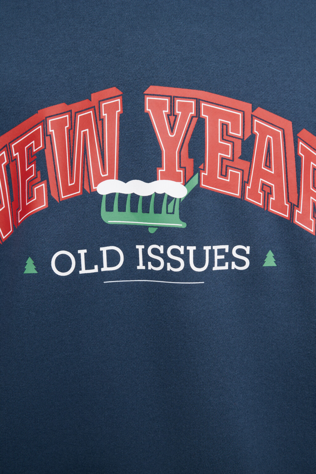 Свитшот oversize с новогодним принтом - цвет синий - 6