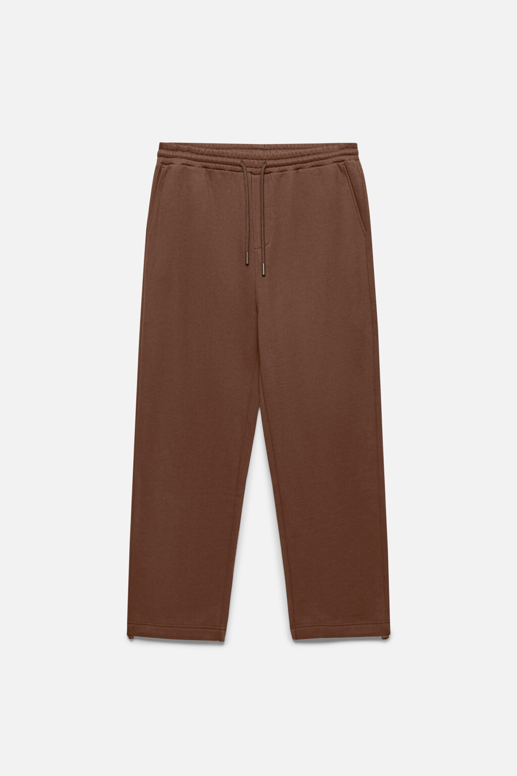 Брюки-джоггеры флисовые с поясом на завязках - цвет коричневый - 8