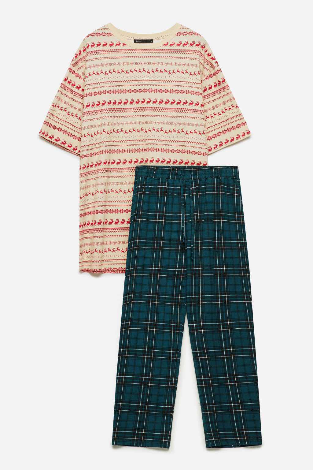 Комплект пижамный хлопковый с футболкой и брюками - цвет мультиколор - 8