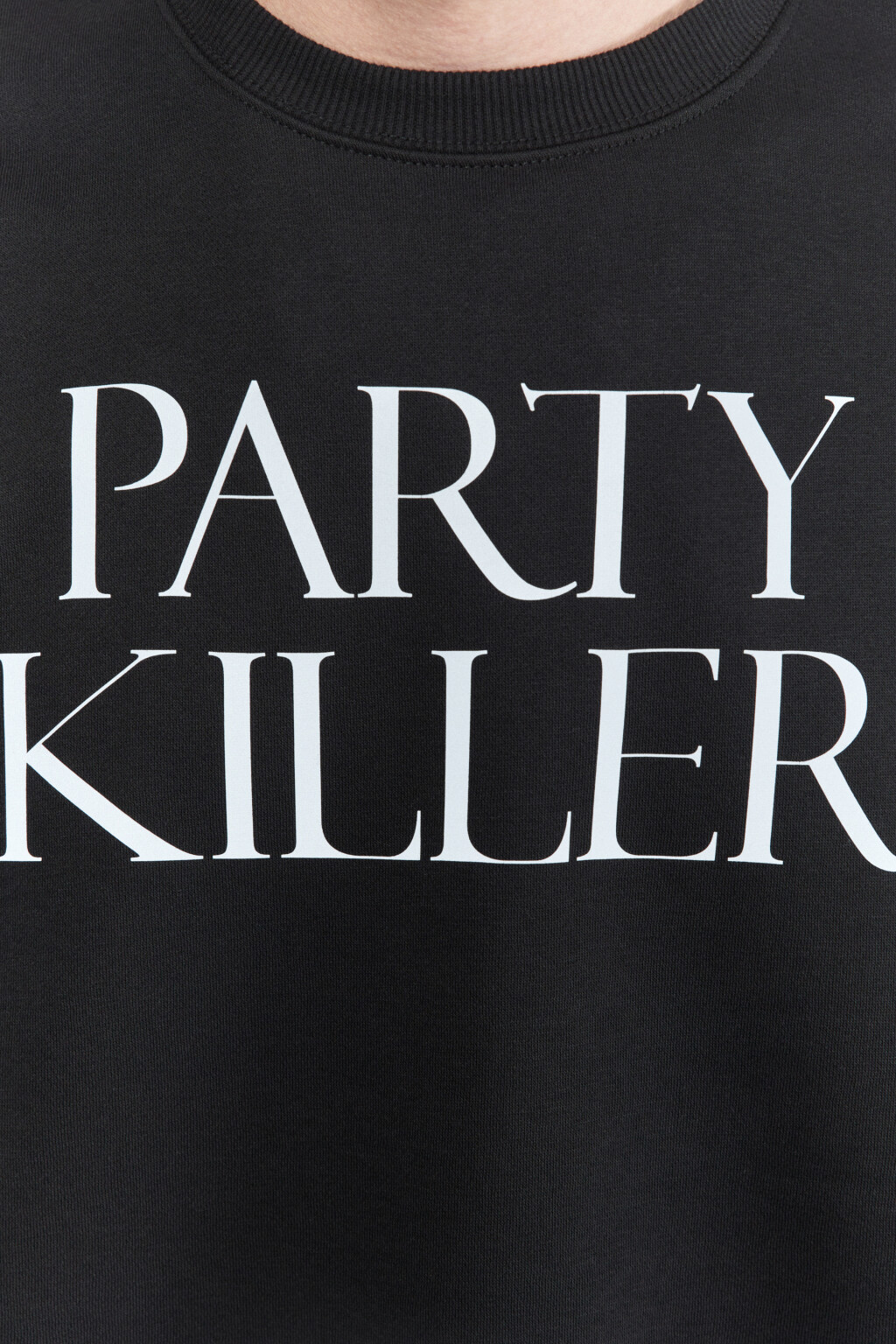 Свитшот oversize с начесом и принтом-надписью - цвет черный - 9