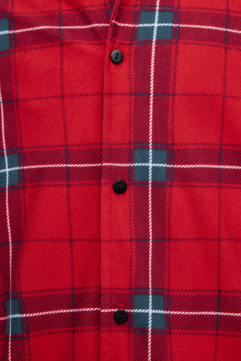 Рубашка пижамная с принтом в клетку - цвет красный - 8
