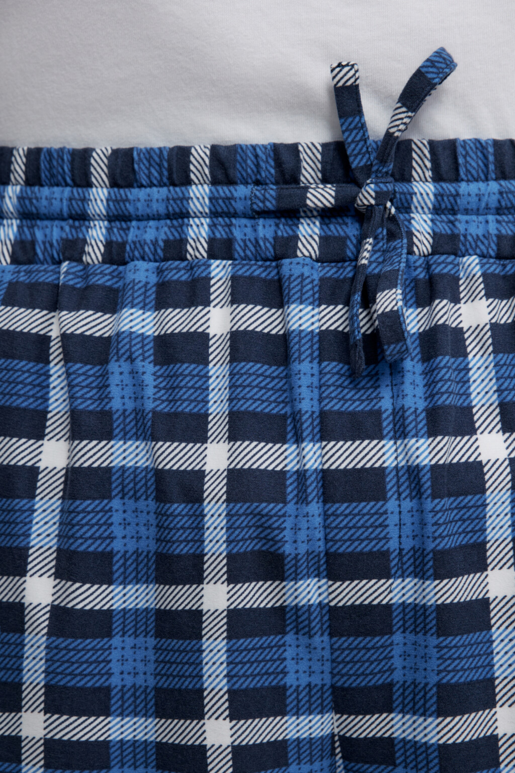 Брюки пижамные с принтом в клетку - цвет голубой - 6