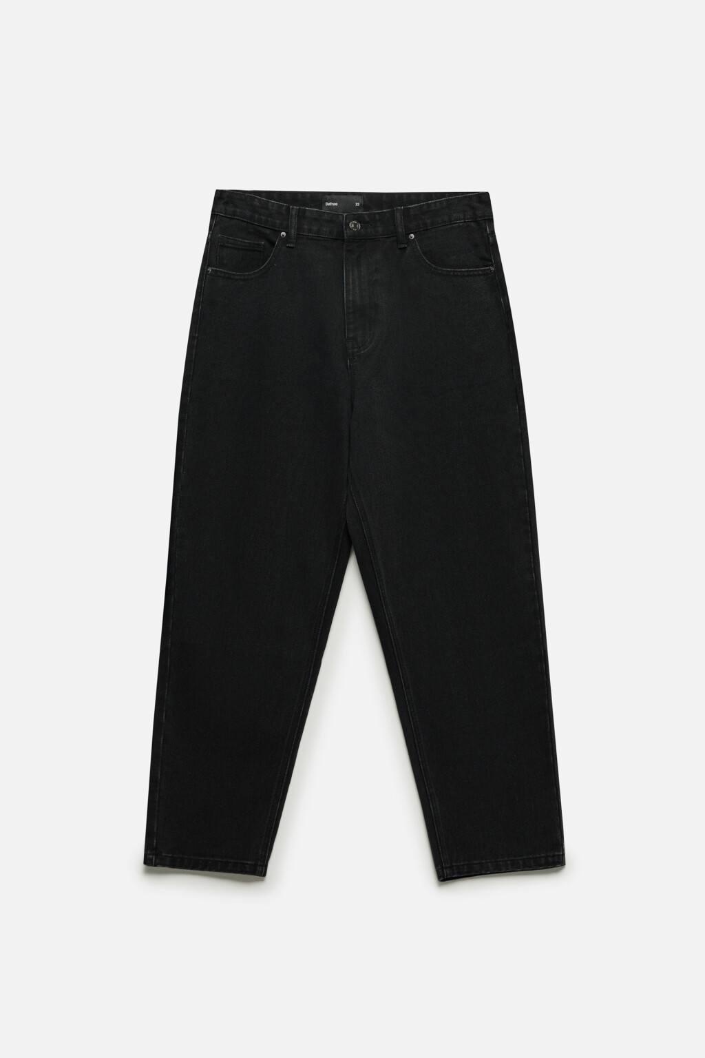 Джинсы-бананы свободные с вареным эффектом - цвет черный - 10