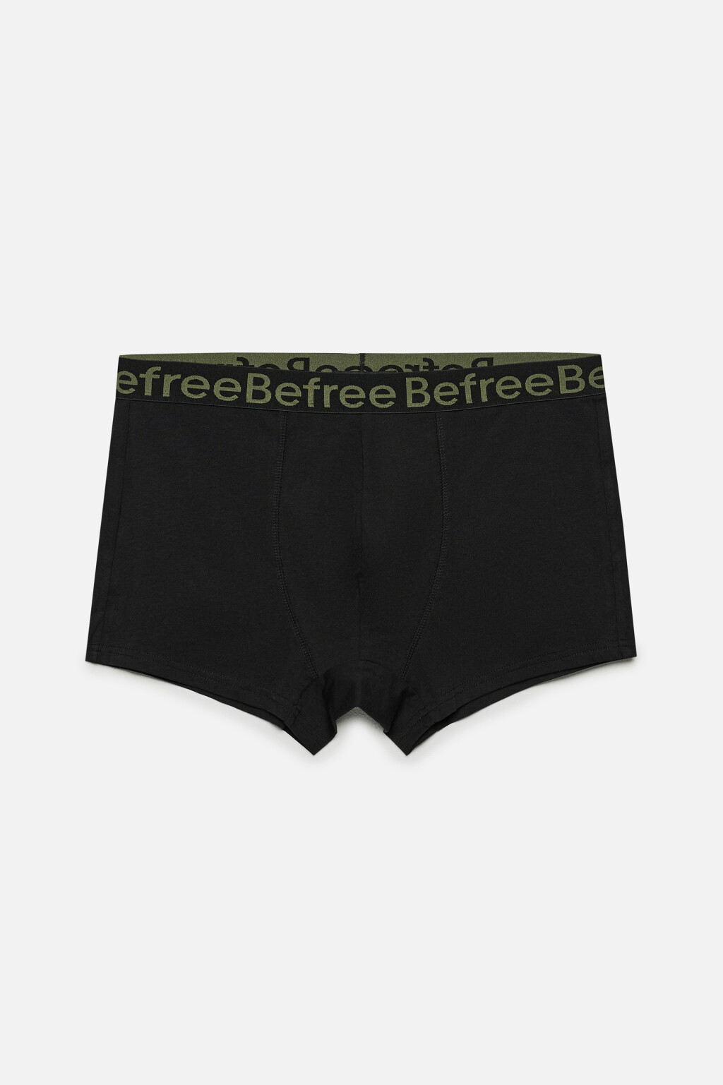 Трусы-боксеры хлопковые с надписью на резинке - цвет зеленый - 1
