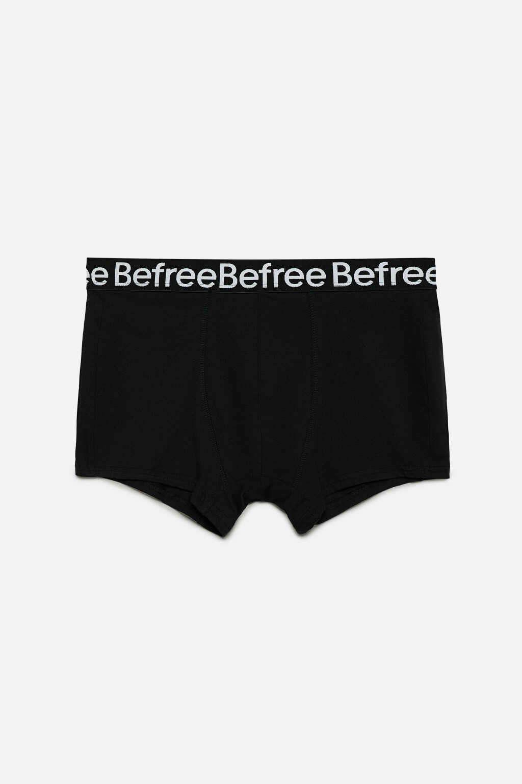 Трусы-боксеры хлопковые с надписью на резинке - цвет черный - 1