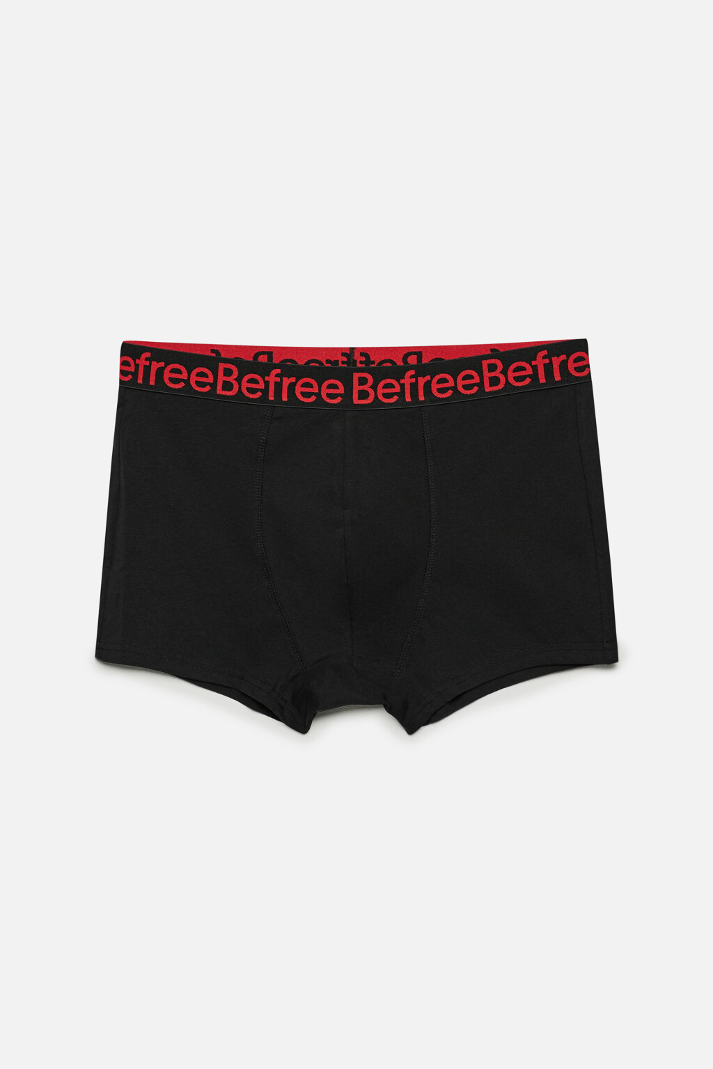Трусы-боксеры хлопковые с надписью на резинке - цвет красный - 1