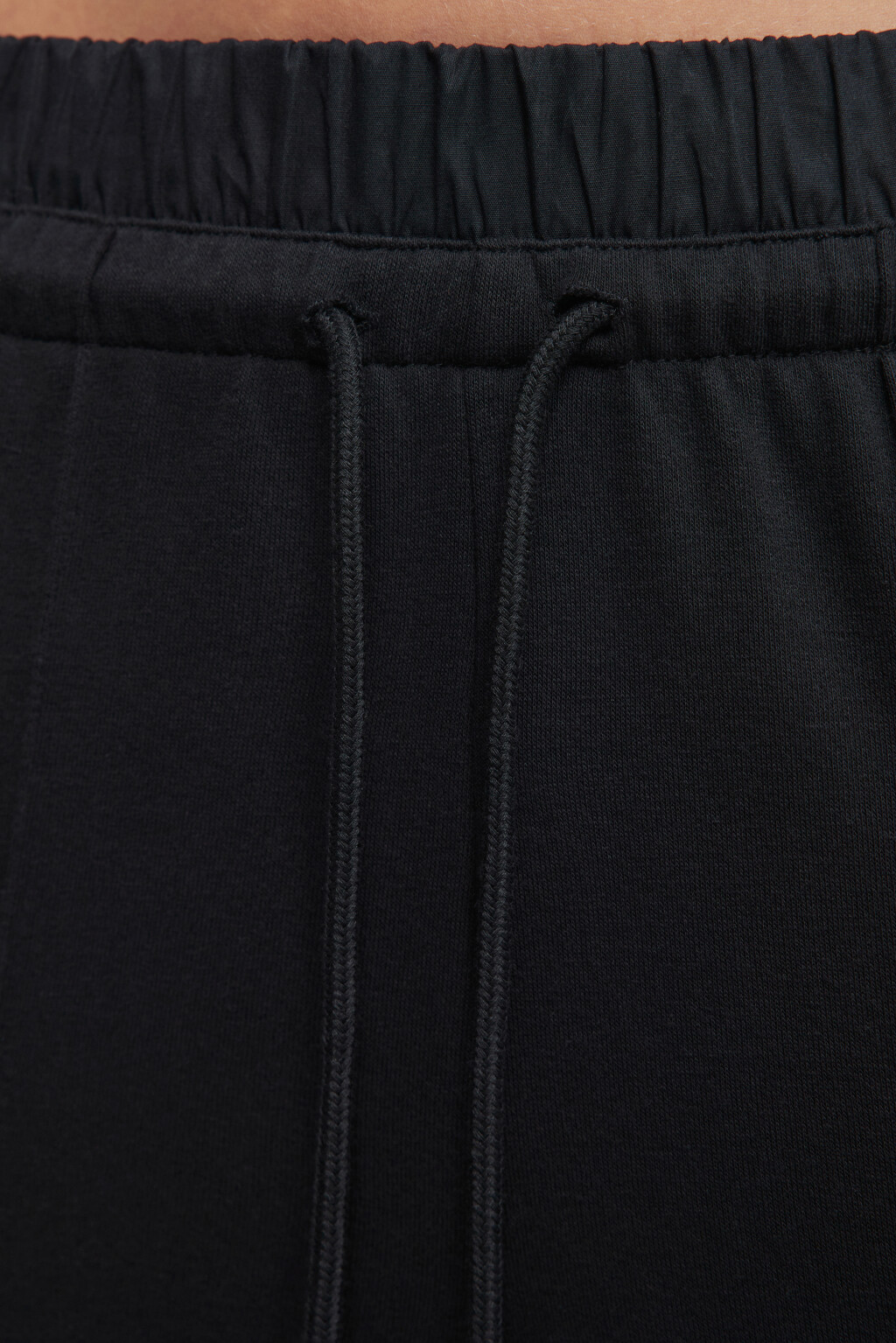 Брюки широкие трикотажные с двойным поясом - цвет черный - 6