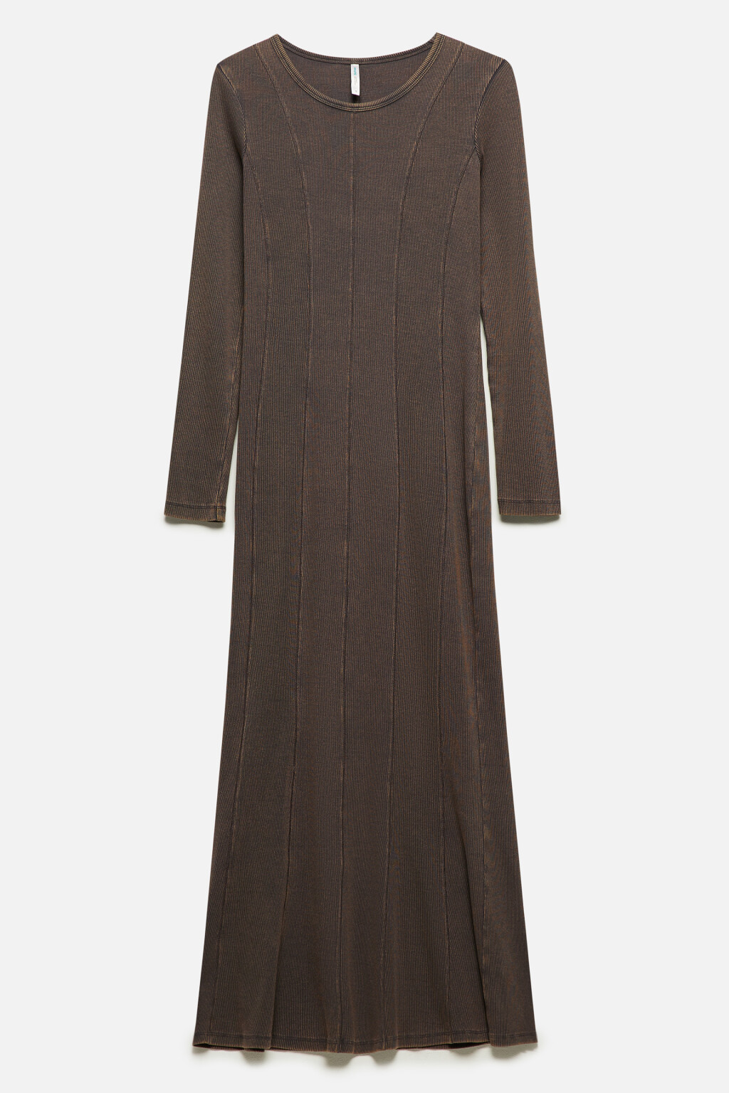 Платье макси облегающее из трикотажа со стиркой - цвет серый - 8