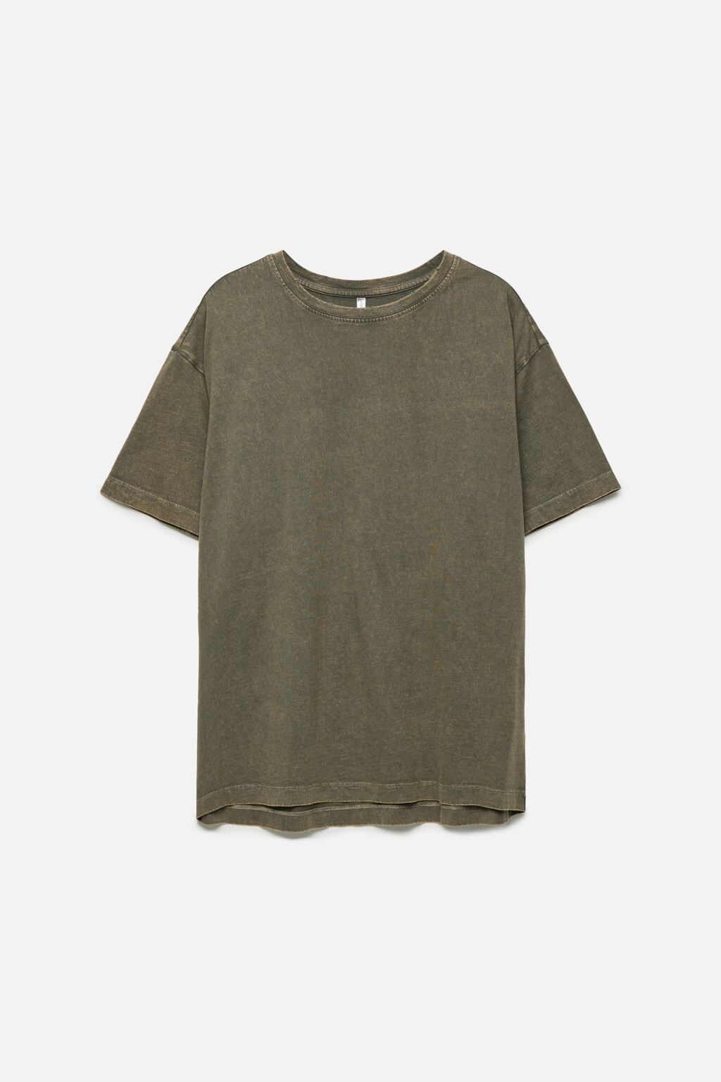 Футболка oversize рваная с вареным эффектом - цвет зеленый - 8