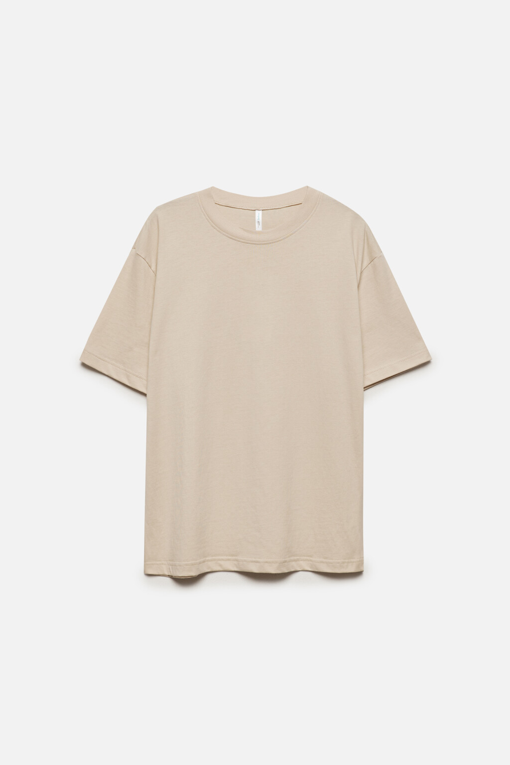 Футболка oversize хлопковая базовая - цвет бежевый - 8