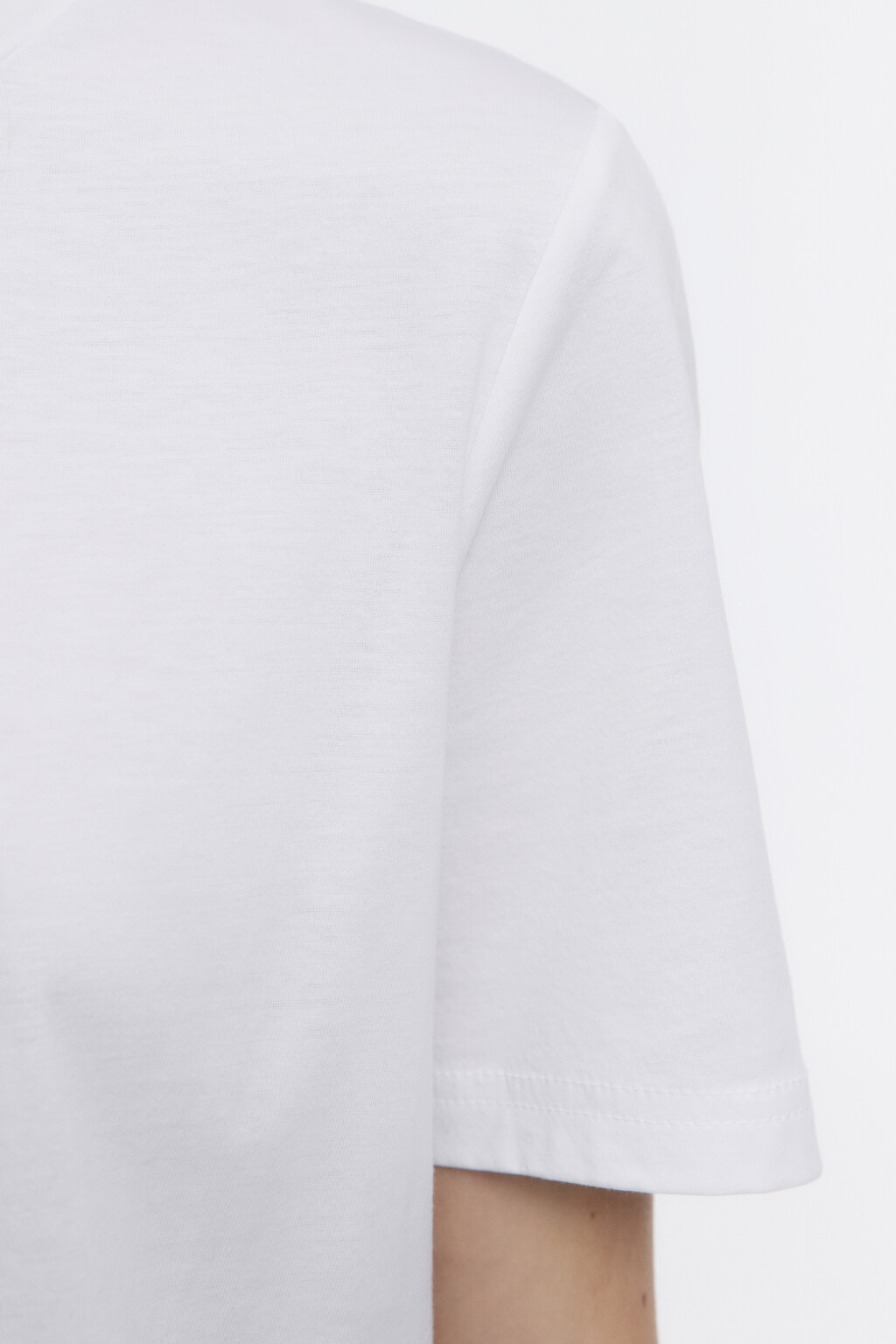 Футболка базовая из мерсеризованного хлопка - цвет белый - 7