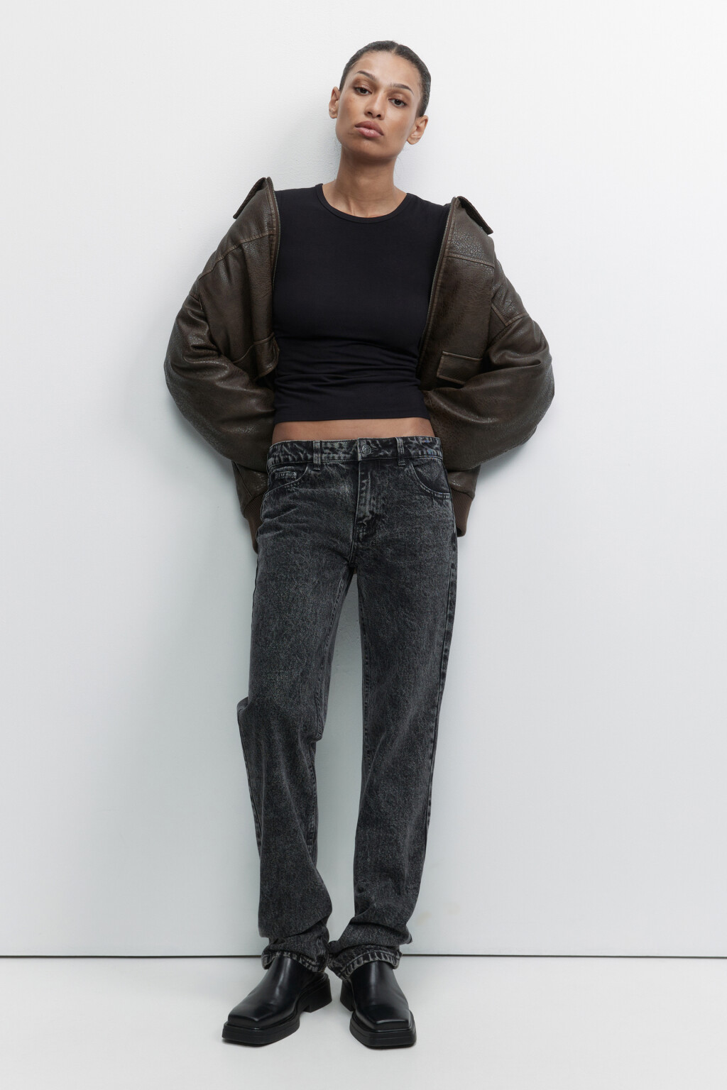 Футболка облегающая из лиоцелла - цвет черный - 1