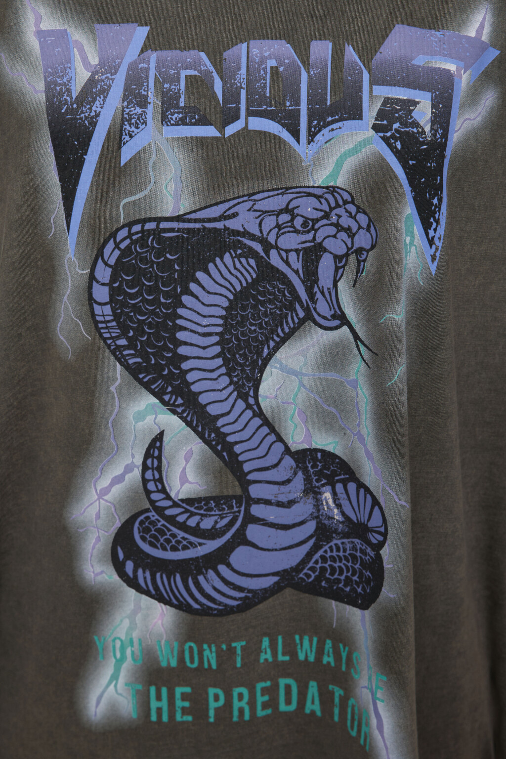 Футболка oversize вареная с принтом - цвет зеленый - 6