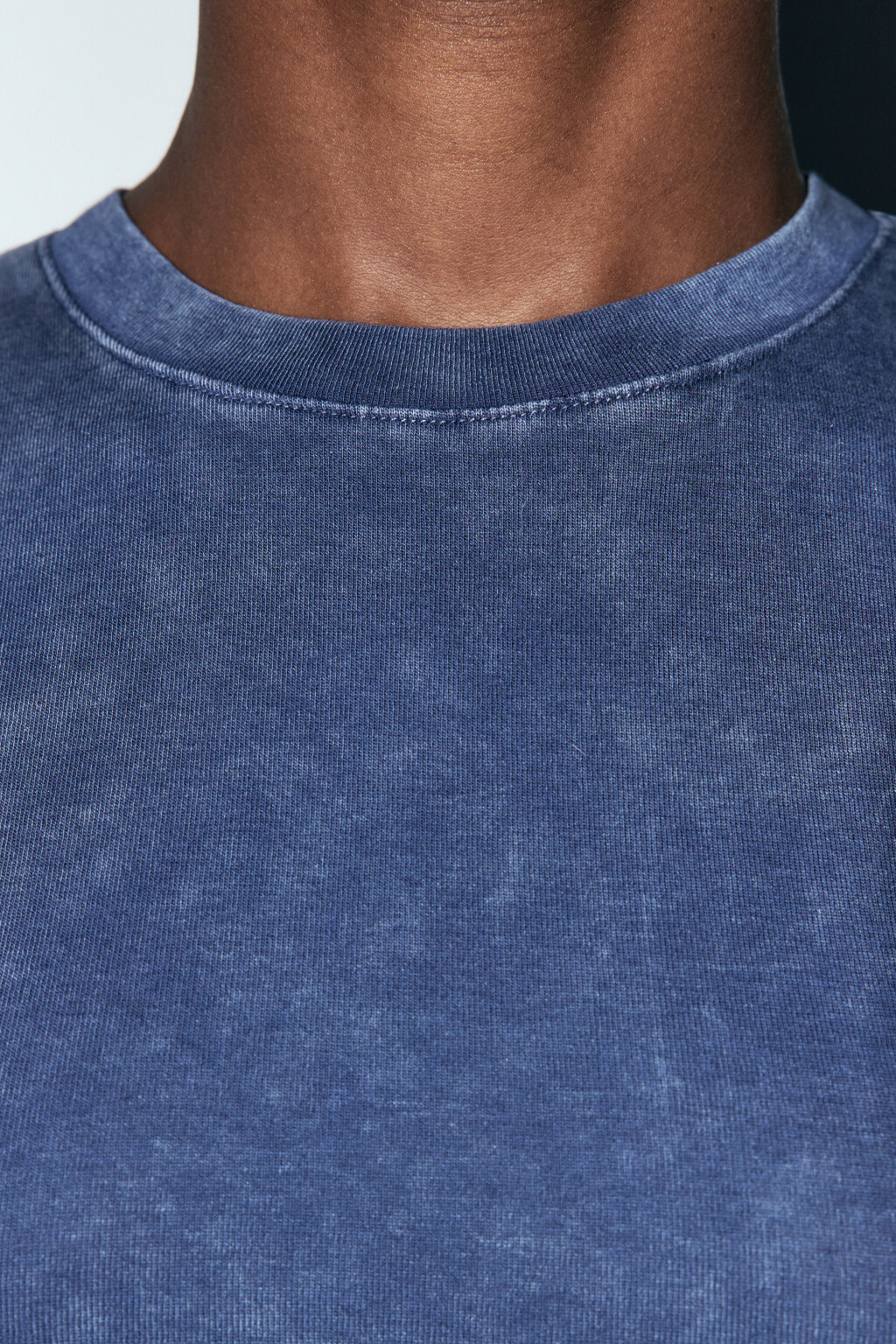 Футболка облегающая с вареным эффектом - цвет синий - 7
