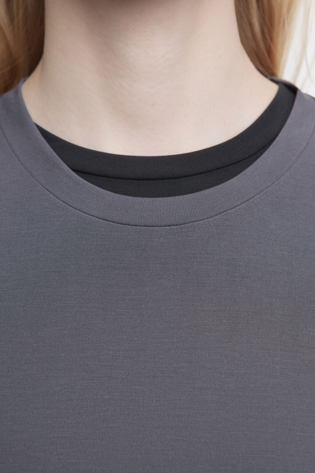 Футболка oversize из модала - цвет серый - 6