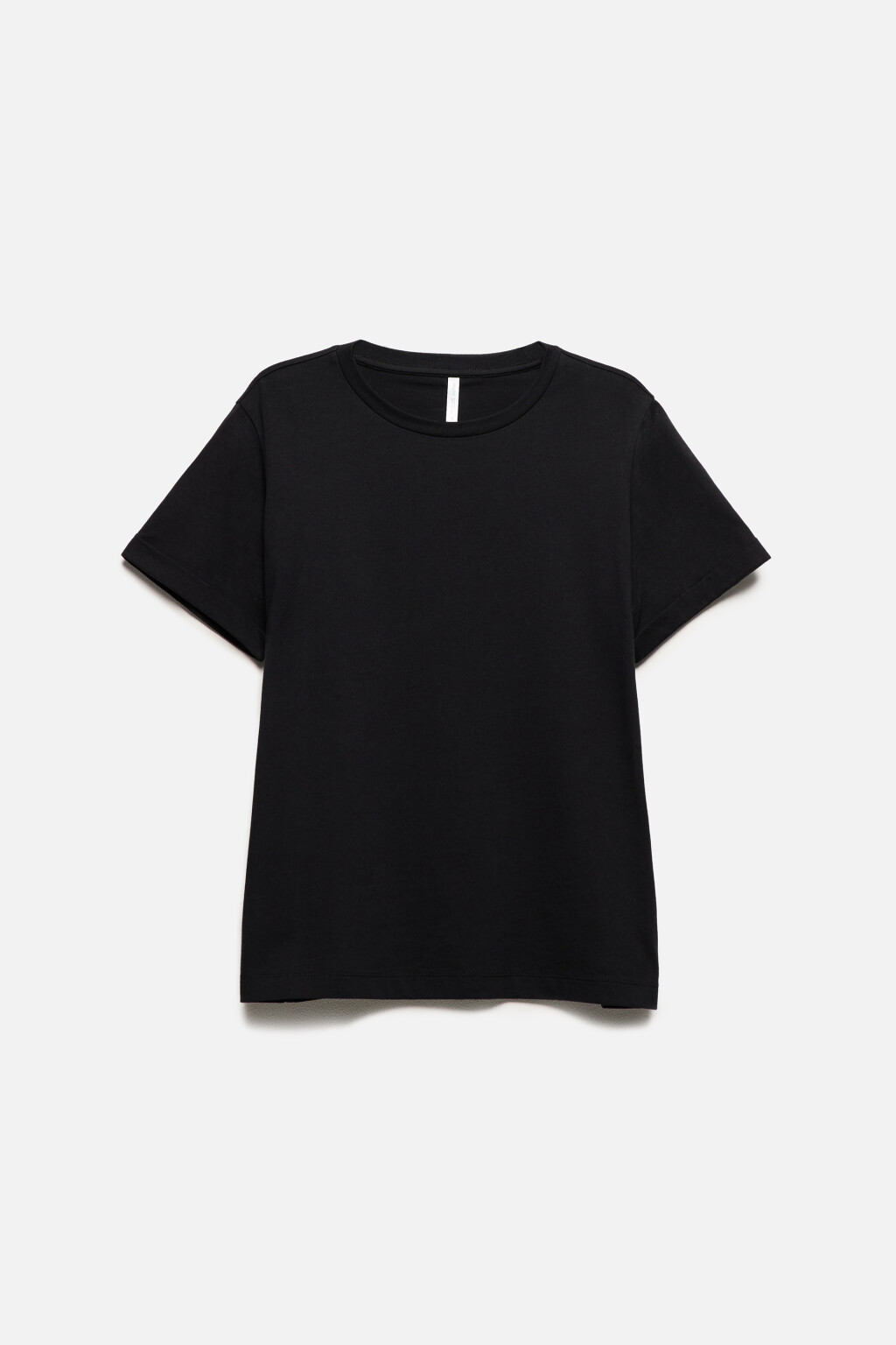 Футболка хлопковая с подвернутыми рукавами - цвет черный - 8