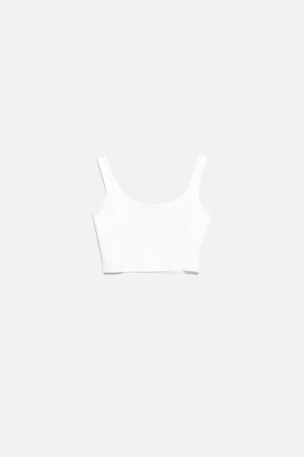 Топ-майка гладкий на широких бретелях - цвет белый - 10