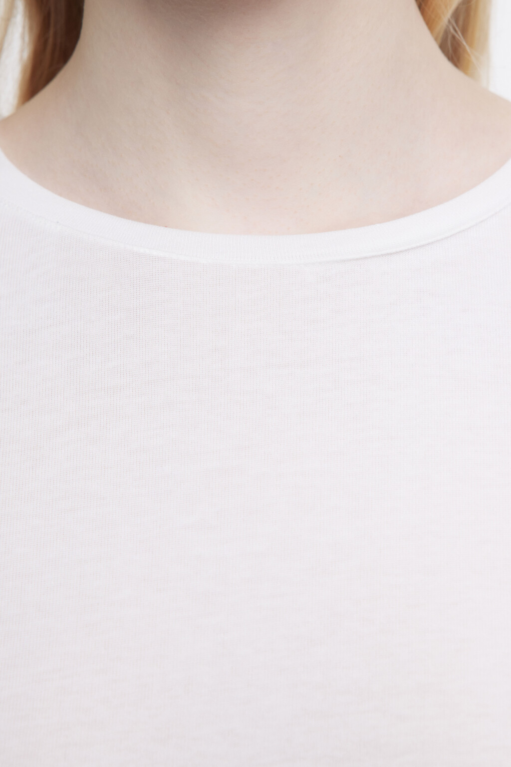 Лонгслив облегающий из тенсела и шерсти - цвет белый - 6