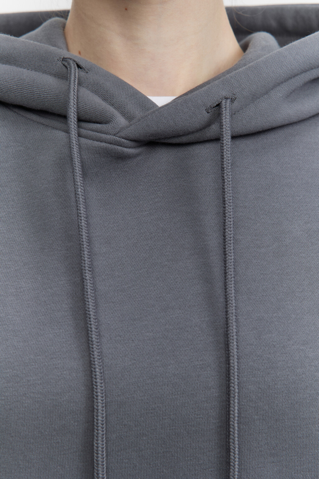 Толстовка HOODY оверсайз с капюшоном - цвет серый - 5