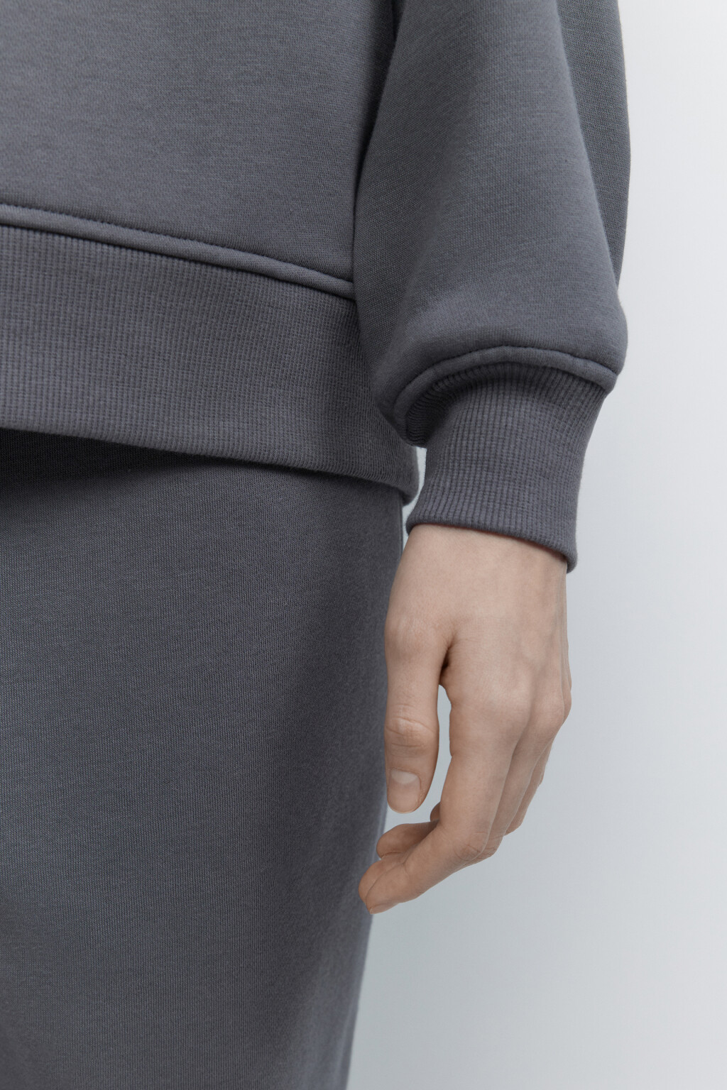 Толстовка HOODY оверсайз с капюшоном - цвет серый - 6