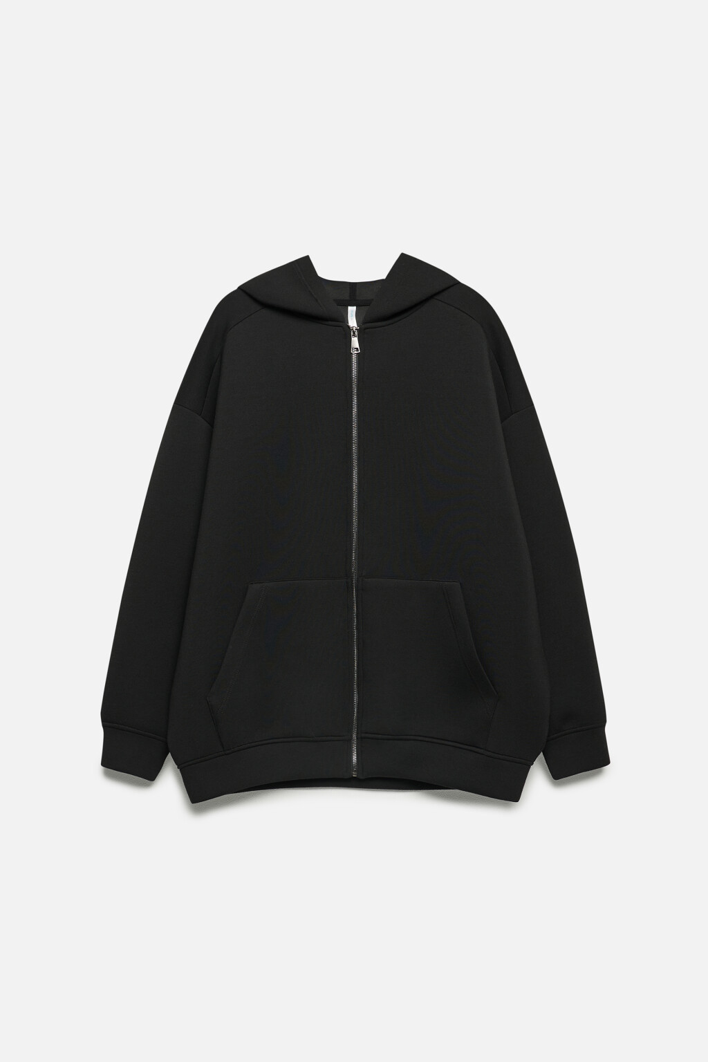 Худи oversize на молнии из неопрена - цвет черный - 10