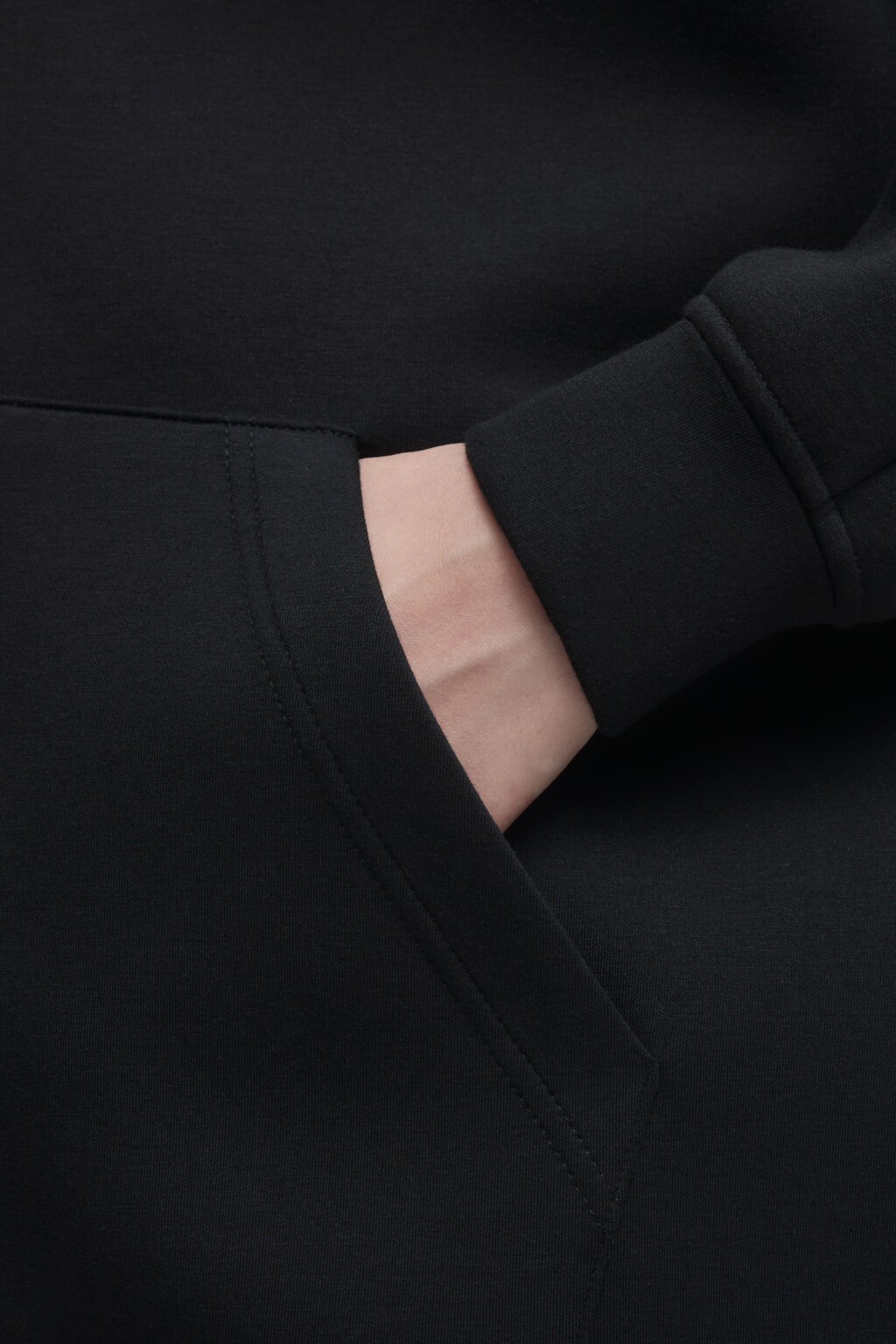 Худи oversize на молнии из неопрена - цвет черный - 8