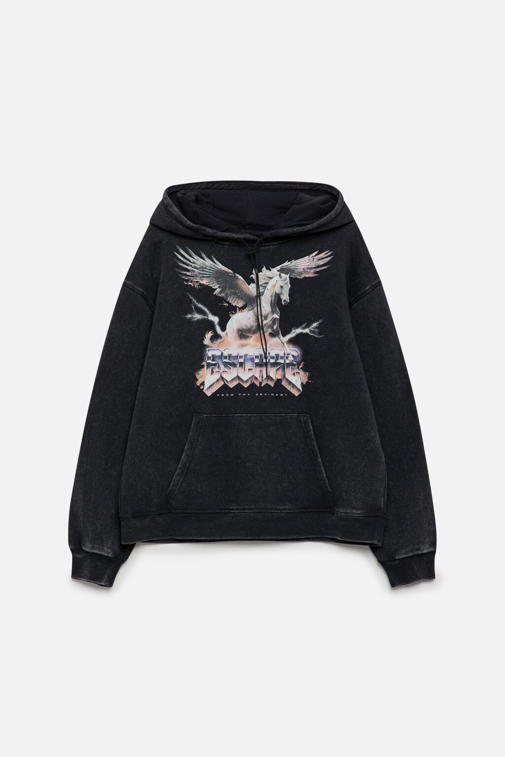 Худи oversize вареная с принтом - цвет серый - 10