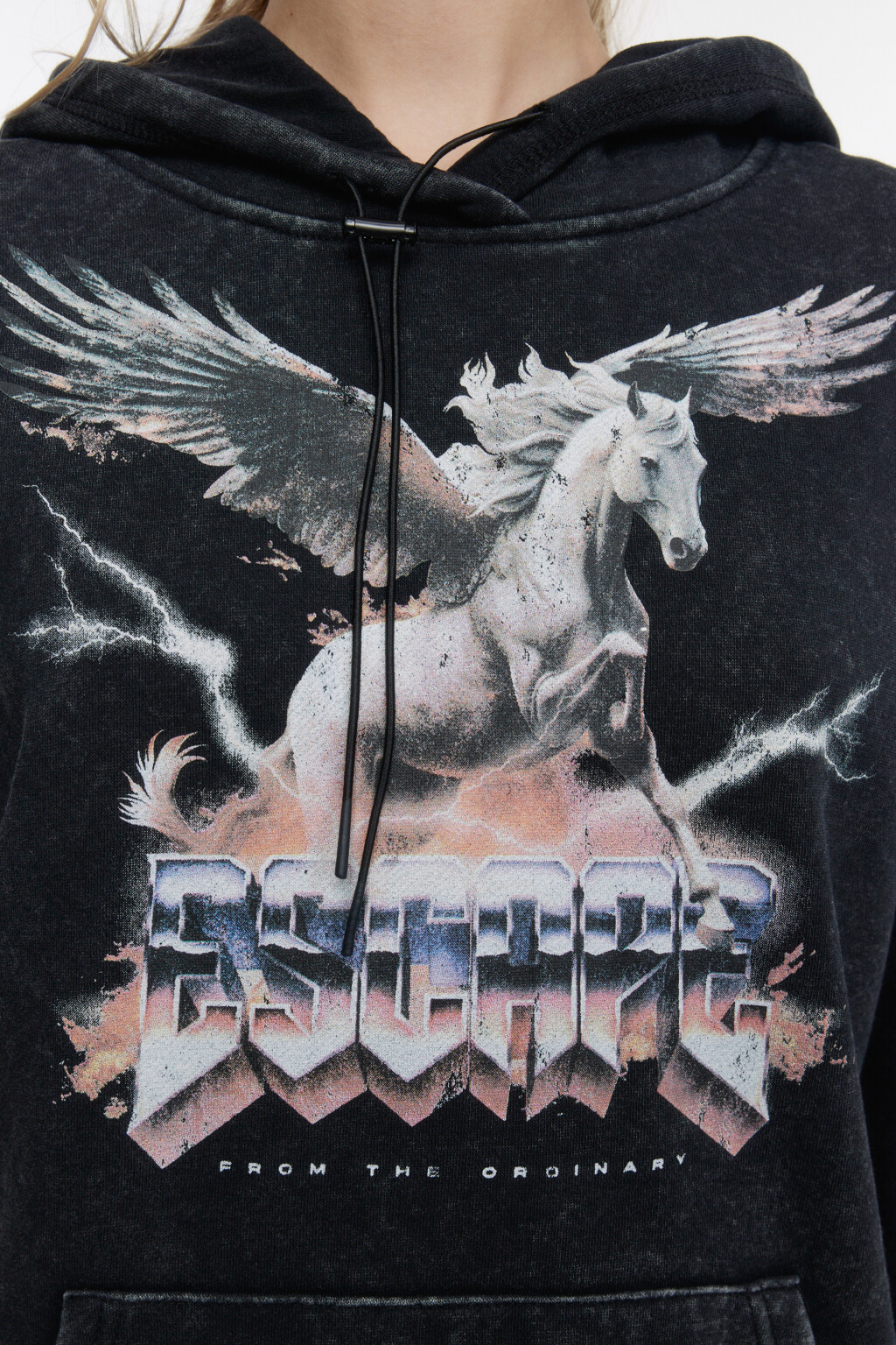 Худи oversize вареная с принтом - цвет серый - 7