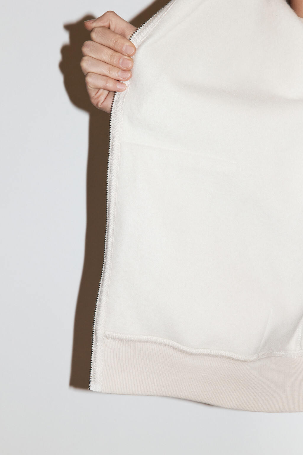 Худи-зипка на молнии утепленная с капюшоном - цвет бежевый - 8