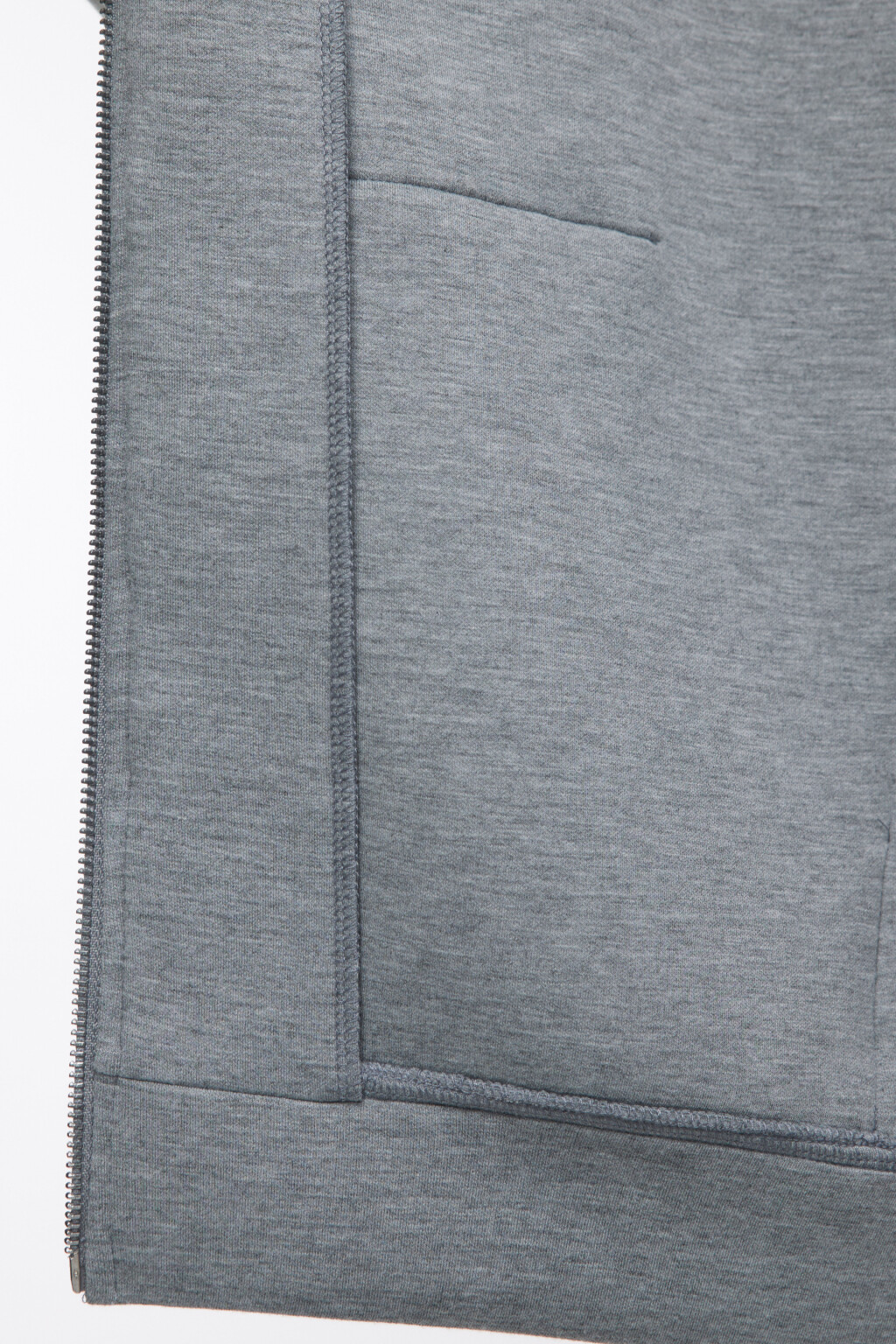 Худи oversize на молнии из неопрена - цвет серый - 9