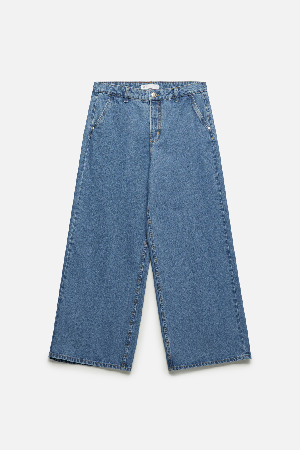 Джинсы широкие со средней посадкой - цвет голубой - 8