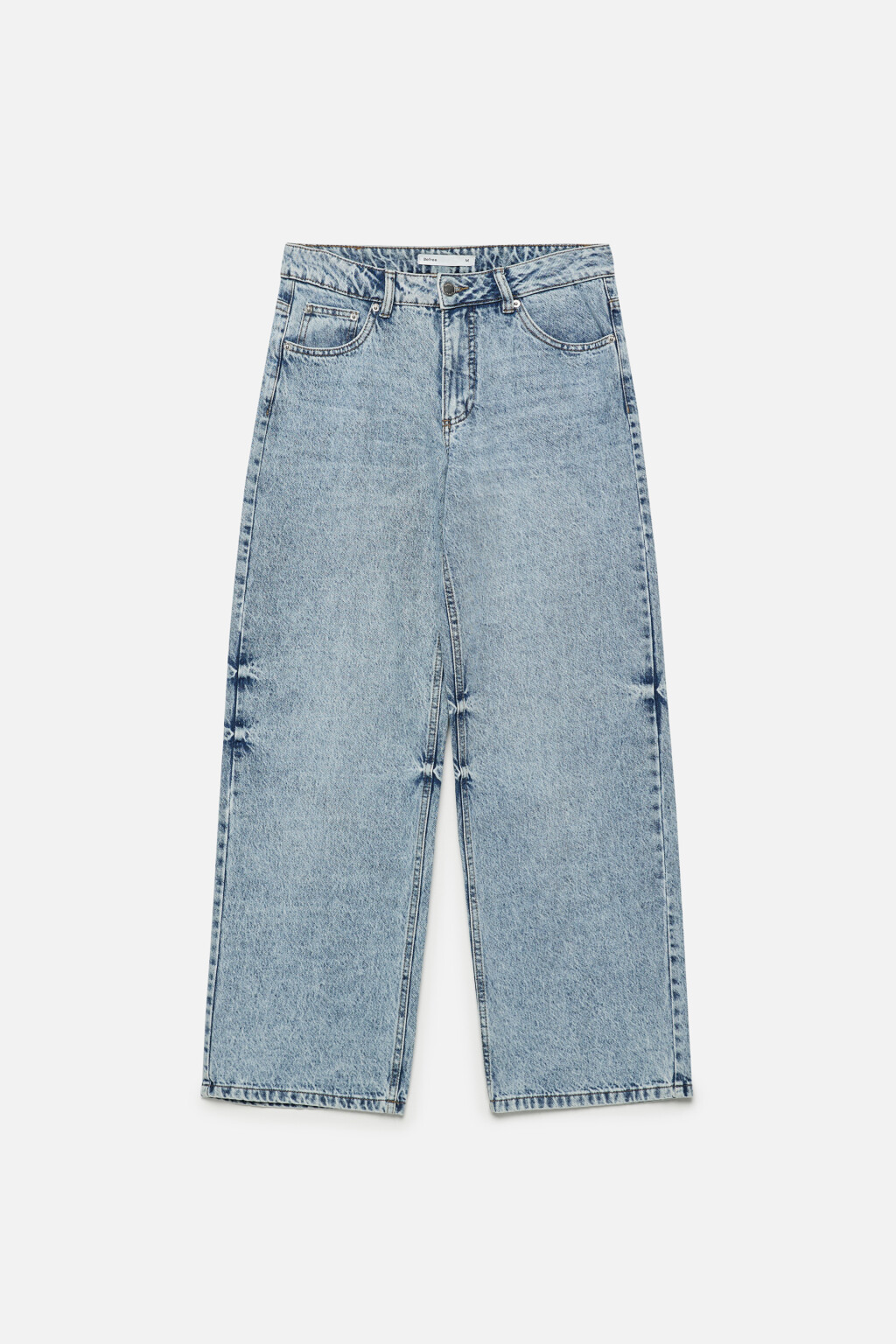 Джинсы широкие со средней посадкой - цвет голубой - 8