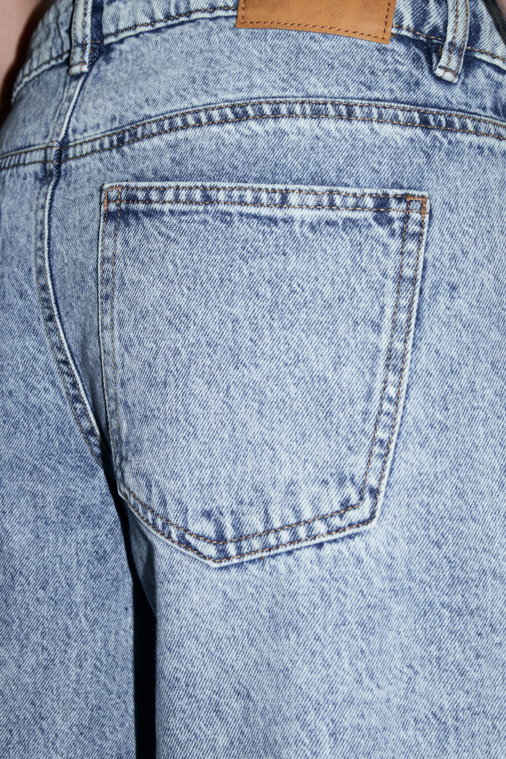 Джинсы широкие со средней посадкой - цвет голубой - 7