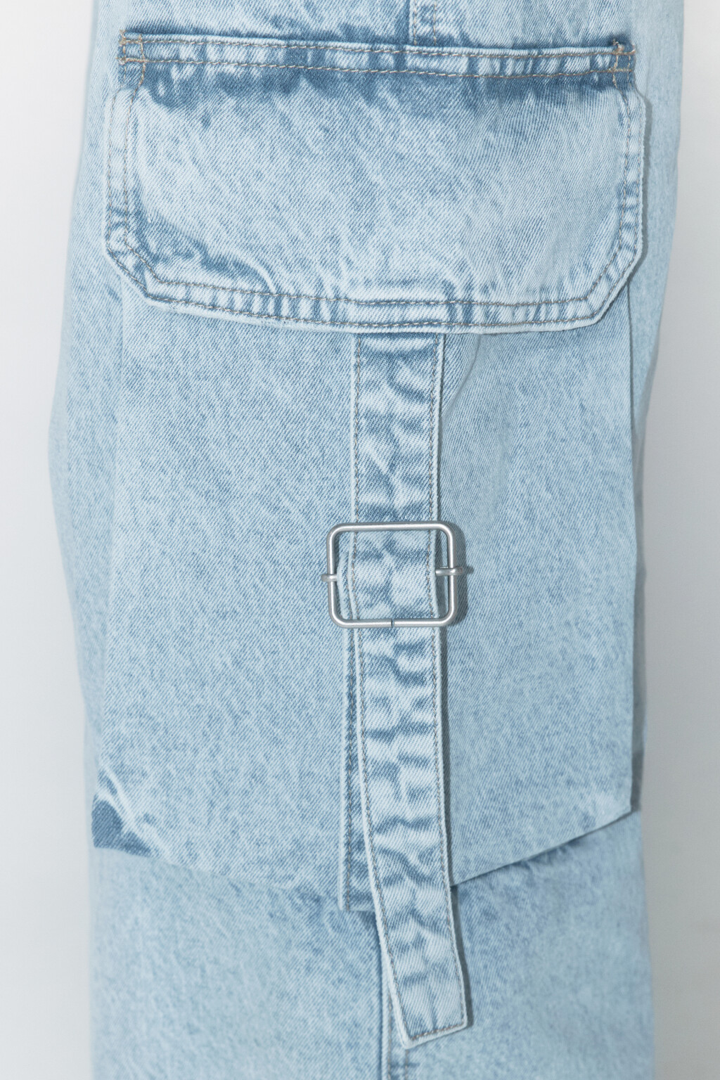 Джинсы карго с низкой посадкой - цвет голубой - 7
