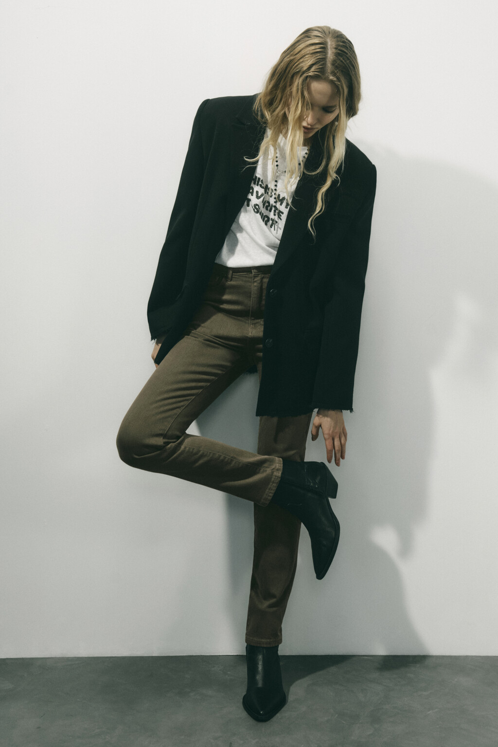 Джинсы skinny облегающие с высокой посадкой - цвет зеленый - 5